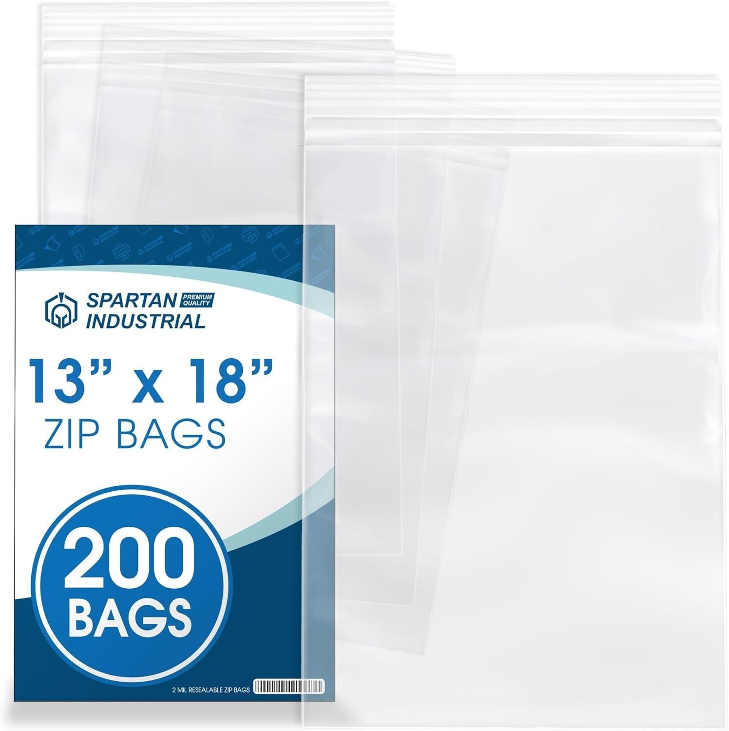 Versatile 200 Count 13” X 18” Clear Resealable Bags - Perfect for Packing