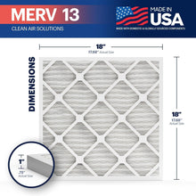 Load image into Gallery viewer, Premium MERV 13 HVAC Filters - 4-Pack (18x18x1) for Allergy Relief &amp; Fresh Air