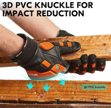 Load image into Gallery viewer, X-Large Heavy Duty Leather Work Gloves - Impact Resistant &amp; Touchscreen Ready