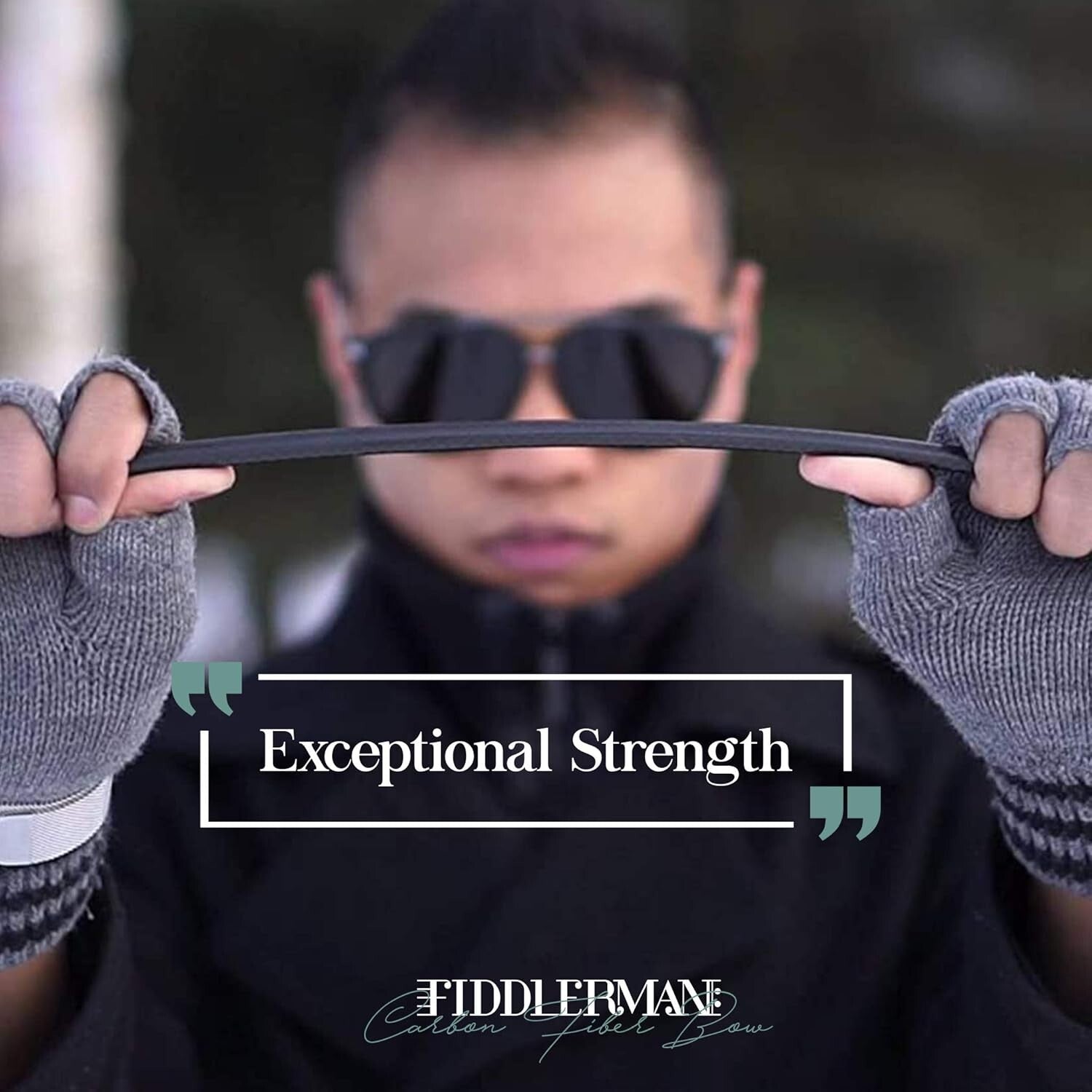 Premium 4/4 Carbon Fiber Violin Bow with Siberian Horsehair & Ebony Frog