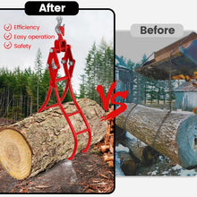 Load image into Gallery viewer, Heavy-Duty Logging Tongs 36-Inch with 3000 lb Lifting Capacity - 4 Claw Grip