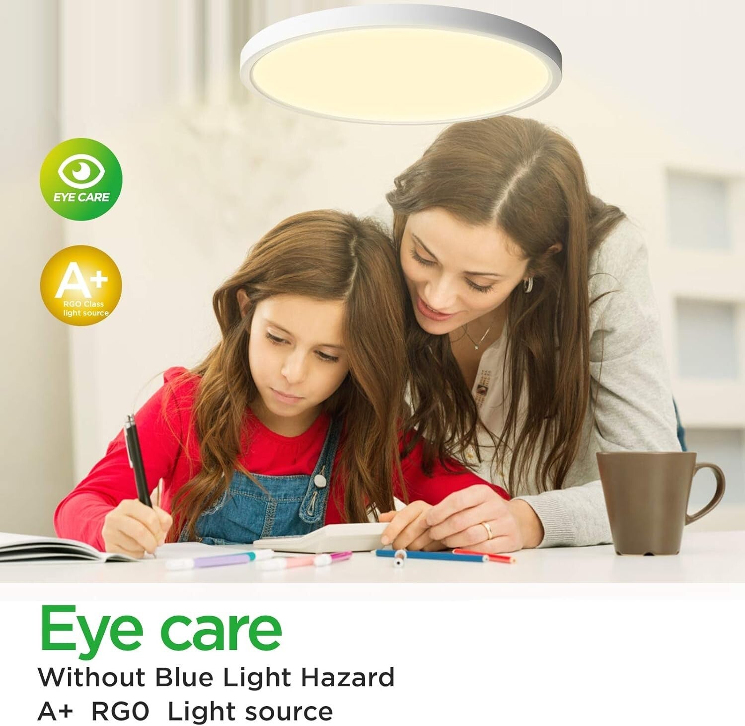 2 Pack Flush Mount LED Ceiling Lights 15.8" - 240W Equivalent with 3-Tone CCT