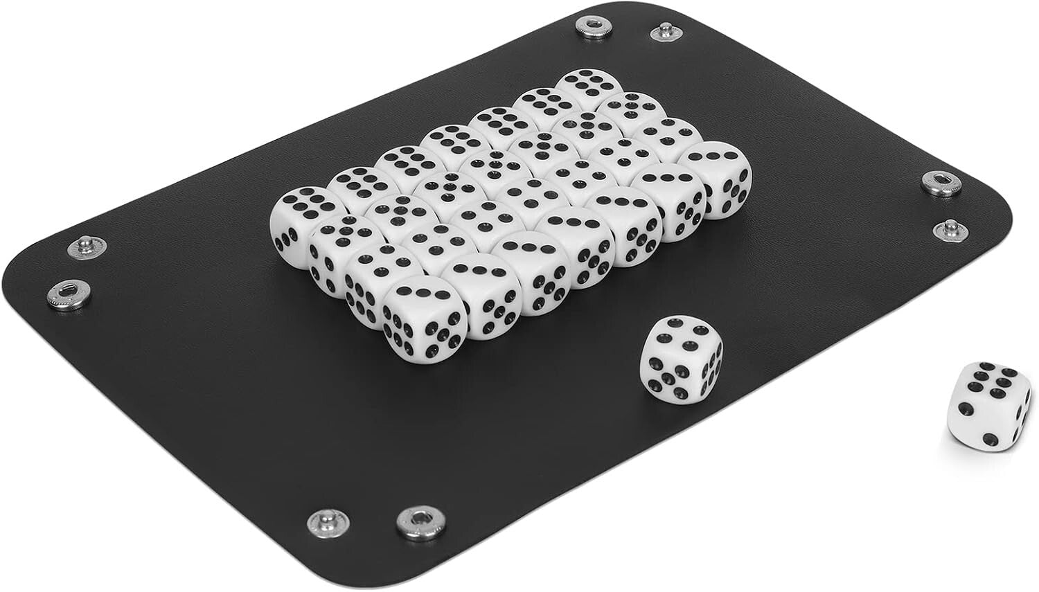 Exclusive Travel Dice Game Set - 6 Leather Cups, Dice & Lush Storage Case