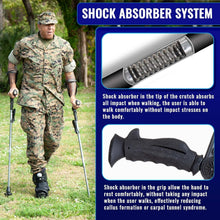 Load image into Gallery viewer, Ergonomic Forearm Crutches with Knee-Rests &amp; LED Lights - Adjustable 5' to 6'6"