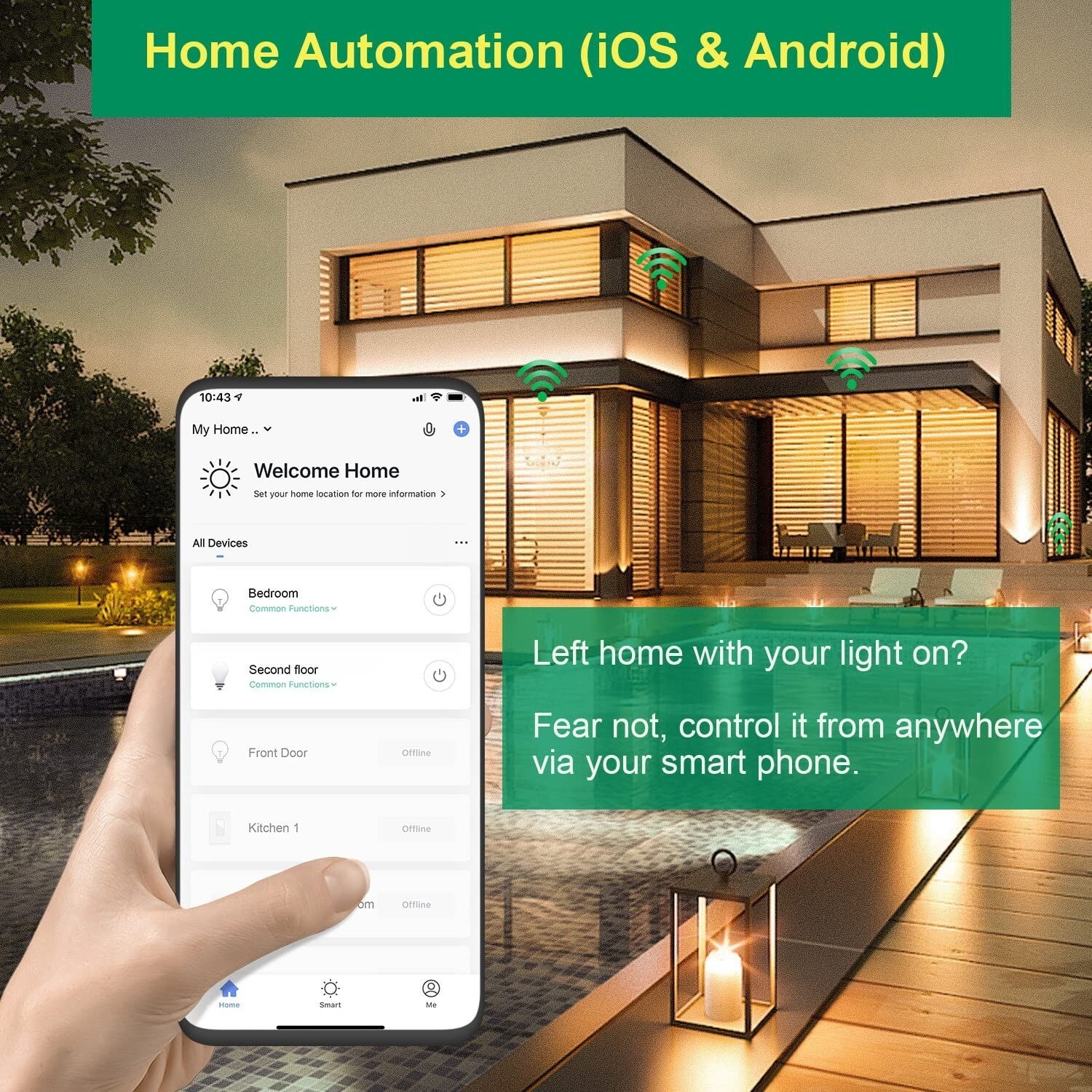 Zigbee Smart Switches (4 Pack) - Compact Design for Alexa & Google Home Control
