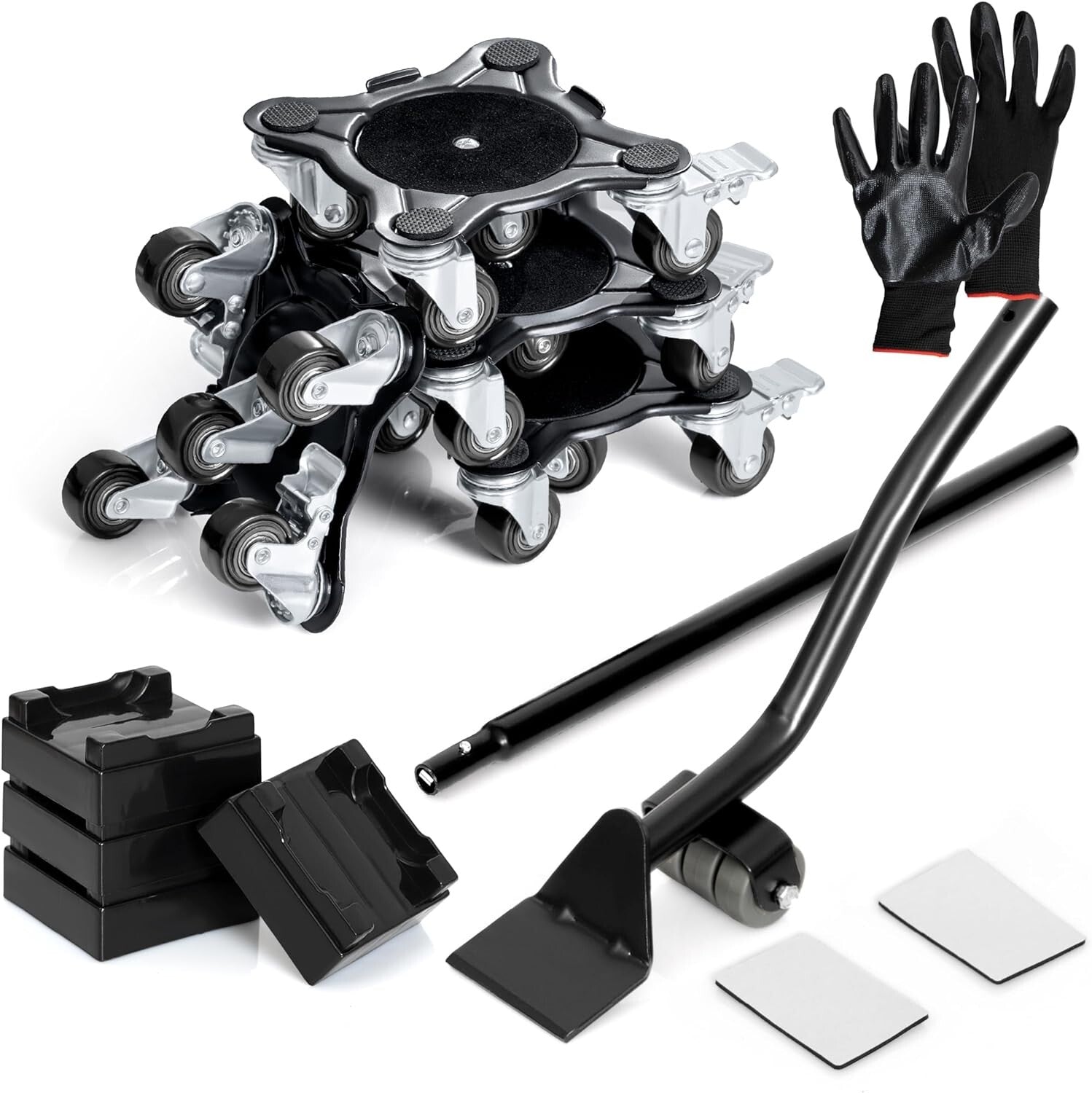 2000 lbs Capacity Furniture Dolly Set with Wheels - Perfect for Safe Relocations