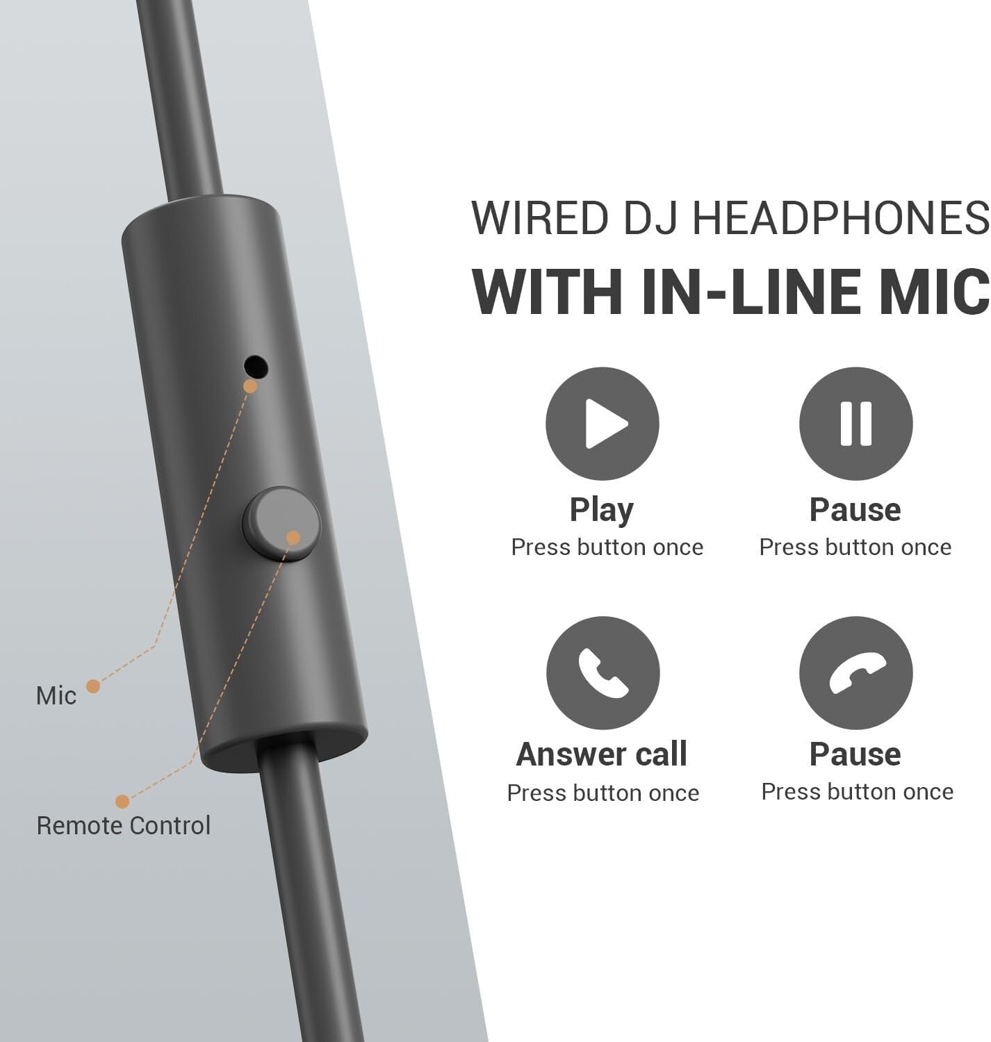 High-Sensitivity Studio Headphones with Adjustable Headband & Carrying Case