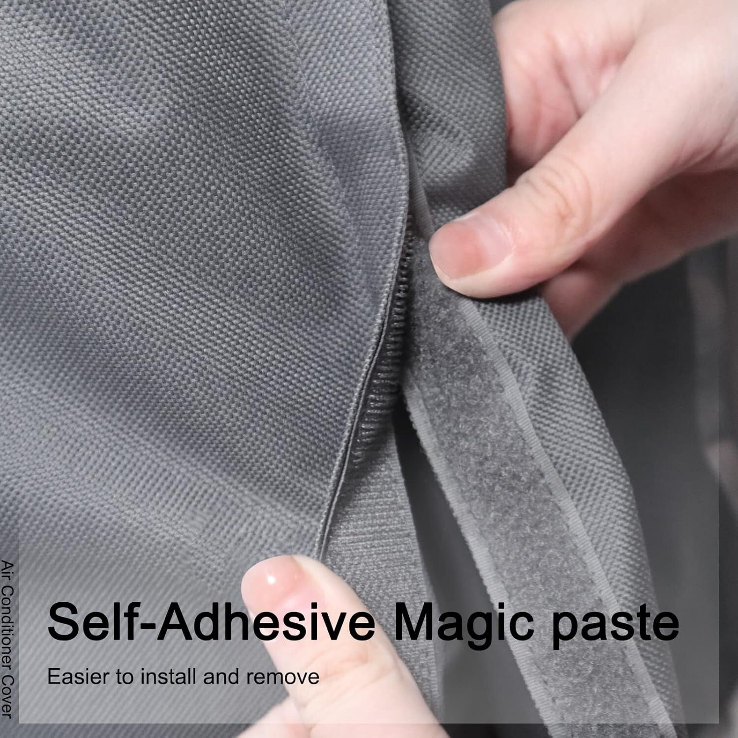 Lightweight Gray AC Cover with Easy Clean Design - Perfect for Outdoor Units