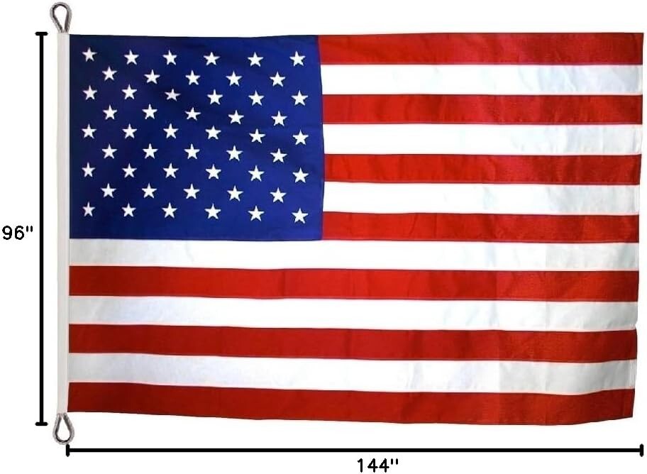 8x12 Feet U.S. Flag - Weather-Resistant American Flag, Made in the USA