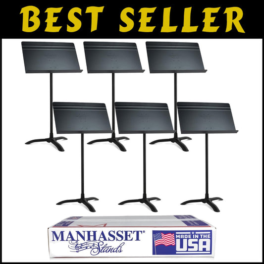 Long-Lasting Adjustable Music Stand 6-Pack - Ideal for Educators & Orchestras