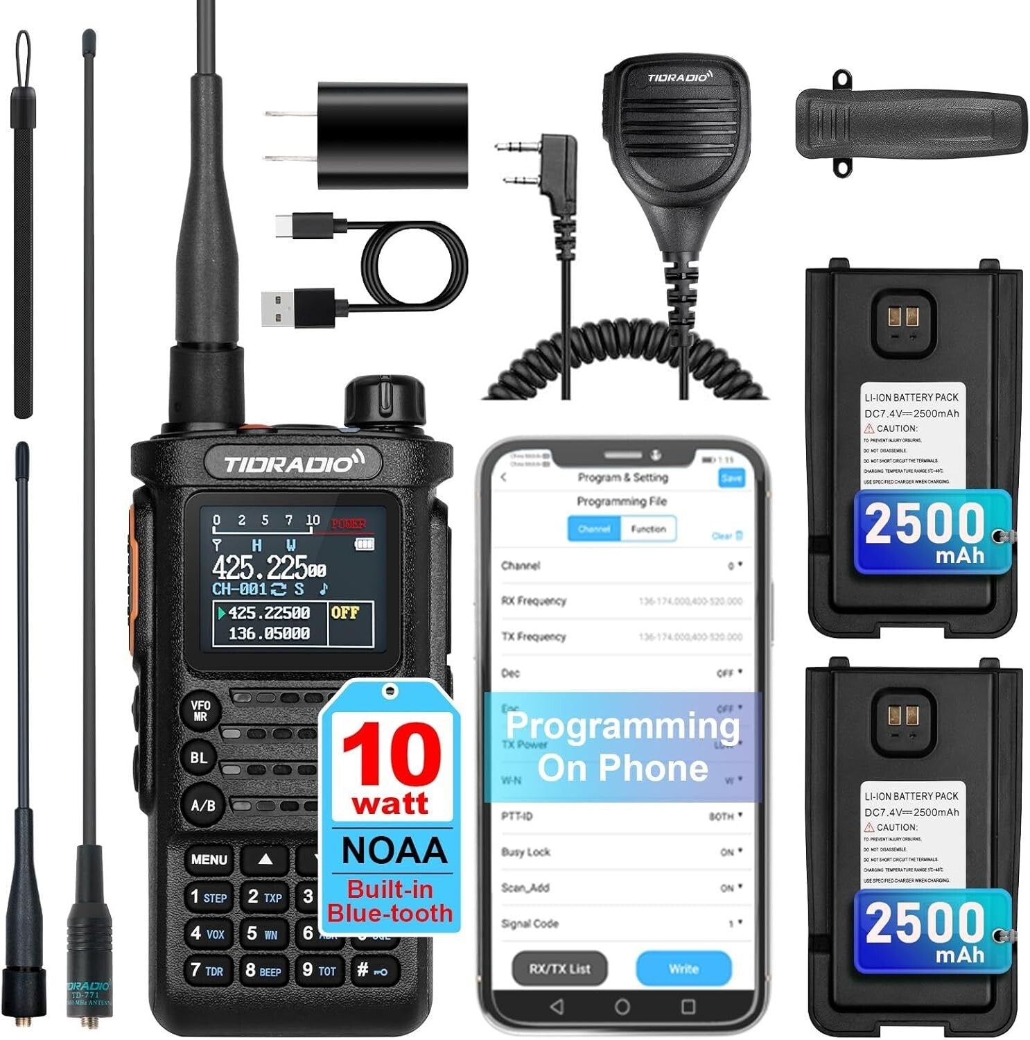 Advanced 10W Two Way Radio with Wireless Programming & Long Range Capability