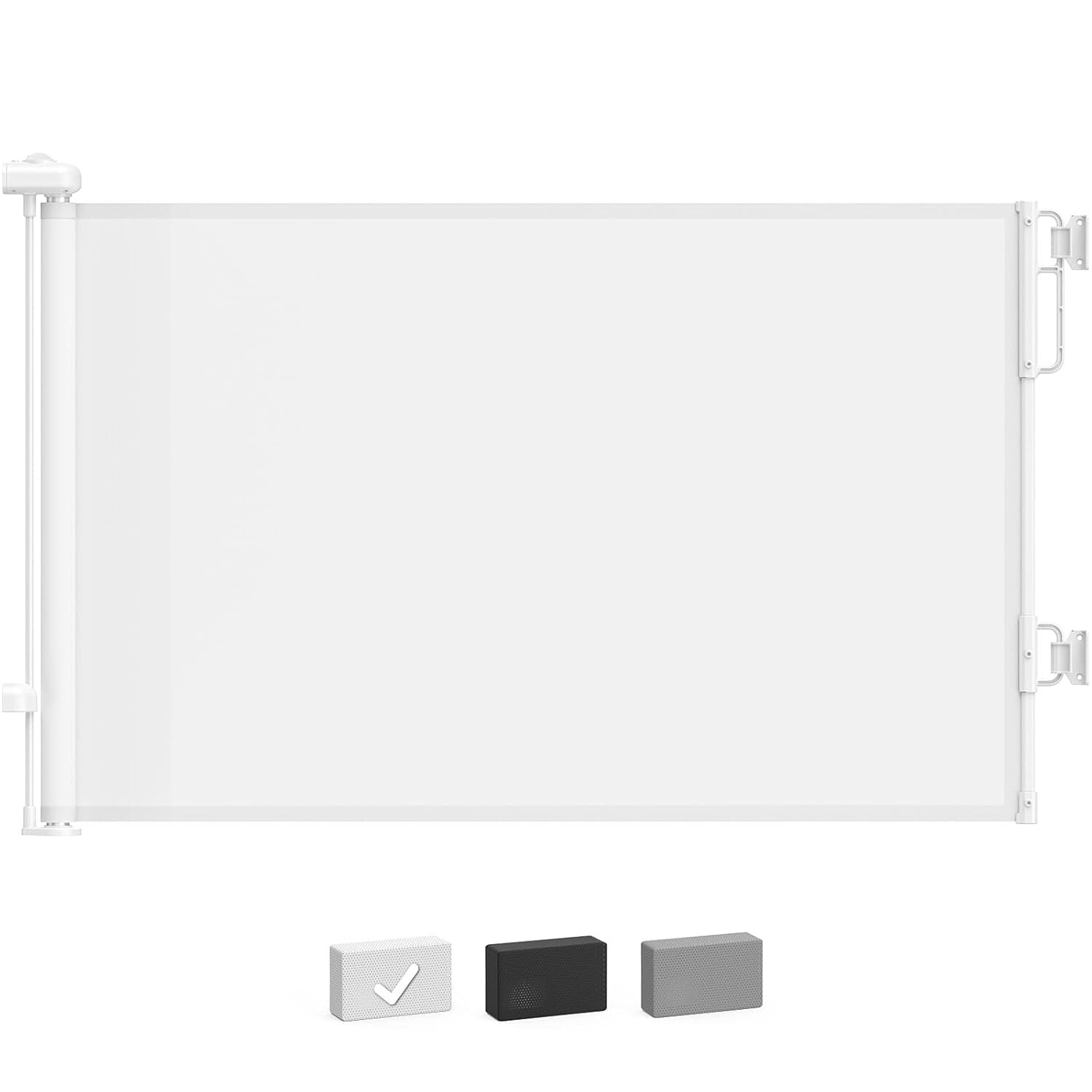 Durable 55" Retractable Baby Gate - Easy One-Handed Operation for Families