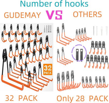 Load image into Gallery viewer, 32 Pack Heavy-Duty Garage Hooks with Non-Slip Coating - Easy Wall Mount Storage