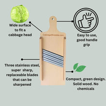 Load image into Gallery viewer, Fast Vegetable Cutting with Three Blades: Wooden Slicer for Healthier Meals