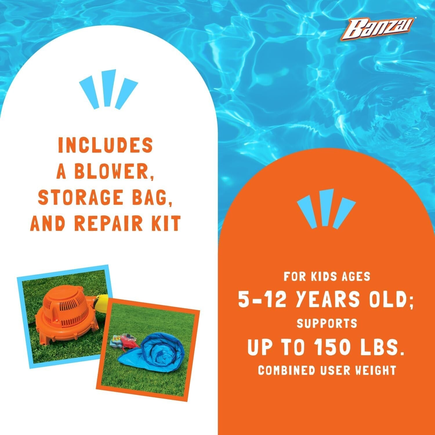 Aqua Sports 15' Inflatable Water Park with Climbing Wall & Sports Activities