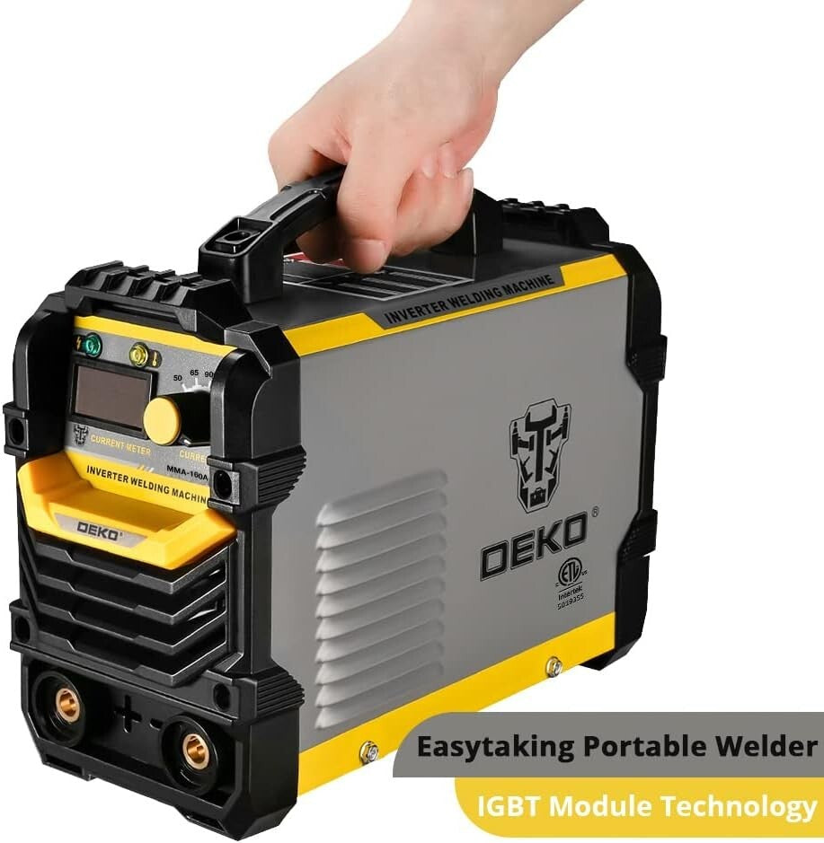 Efficient 160A IGBT Welder Machine - Lightweight with LCD Display & Carry Handle