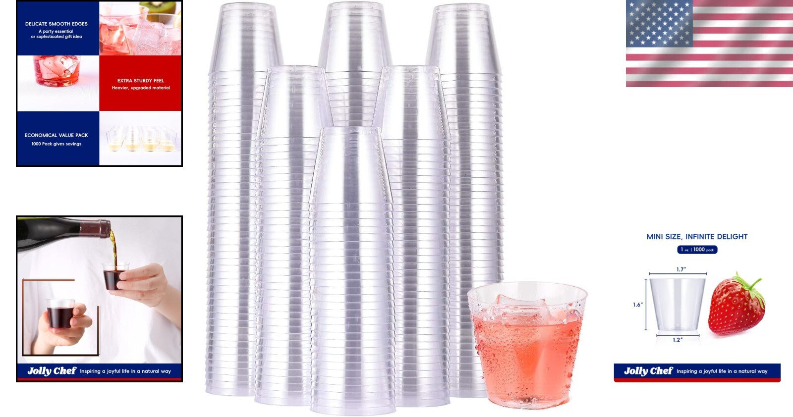 Elegant 1000 Count Disposable Shot Glasses - Ideal for Wine and Whiskey Tastings