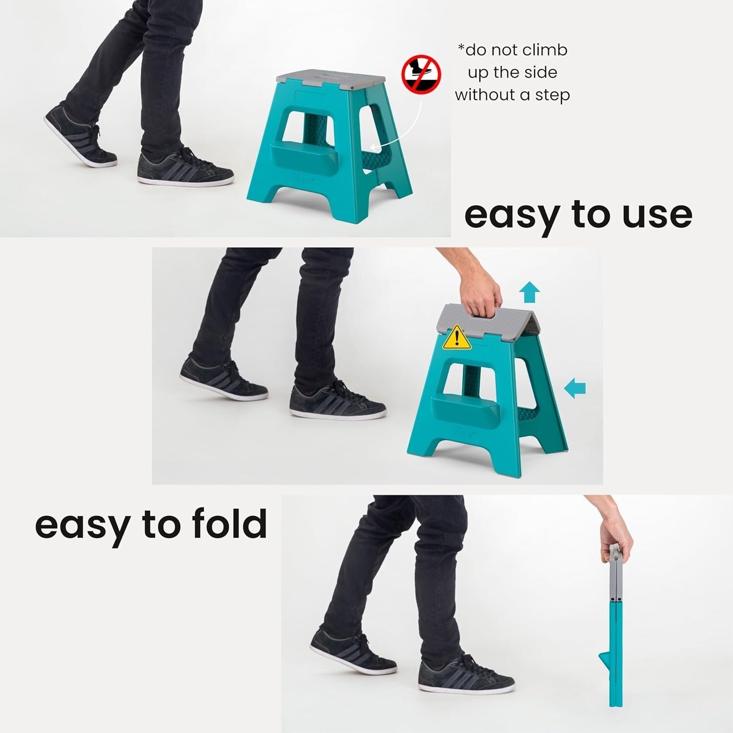 Multifunctional Lightweight Folding Step Stool - Ideal for Kitchen & Bathroom