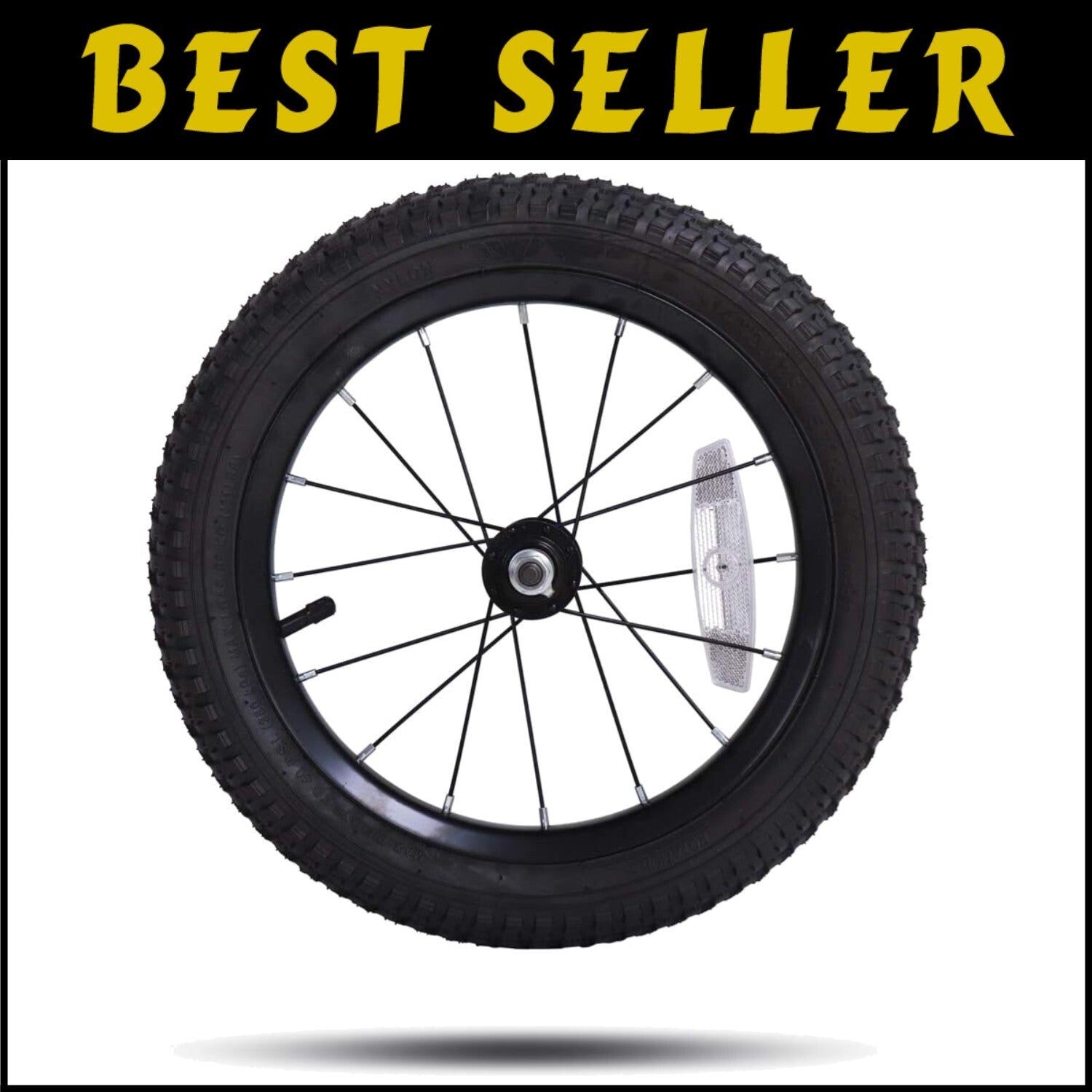 Reliable 14-Inch Kids Replacement Wheel with Stainless Spokes & Robust Tire