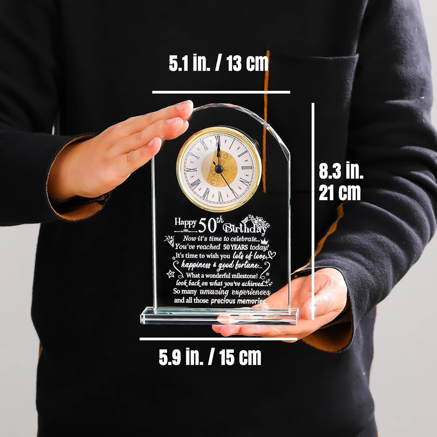 Beautiful 50-Year Keepsake Clock - Timeless Gift for Birthdays & Anniversaries