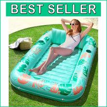 Load image into Gallery viewer, Versatile 4 in 1 Aqua Blue Inflatable Pool Float - Perfect for Sunbath &amp; Parties