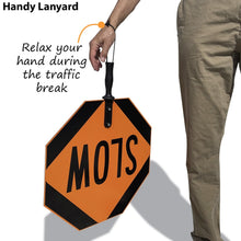 Load image into Gallery viewer, Lightweight 18” STOP-SLOW Paddle Sign with Ergonomic Handle for Traffic Safety