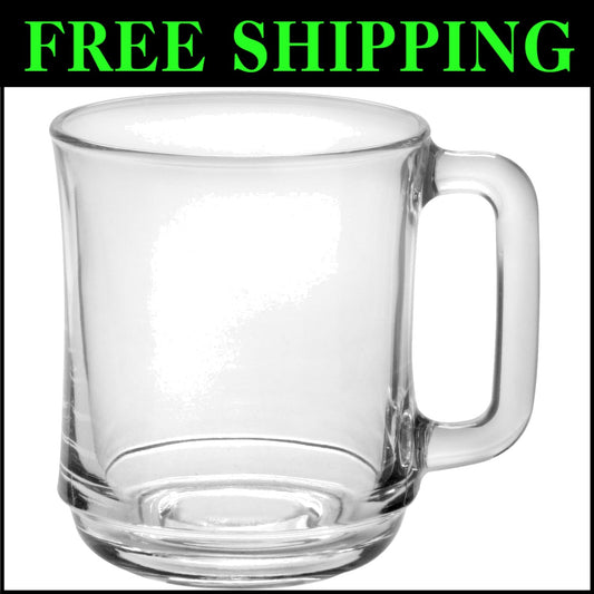 Chic Set of 6 Stackable Mugs - Dishwasher Safe, Perfect for Hot & Cold Drinks