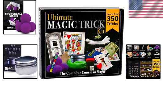 Comprehensive 350 Trick Magic Kit with Online Tutorials & Quality Materials