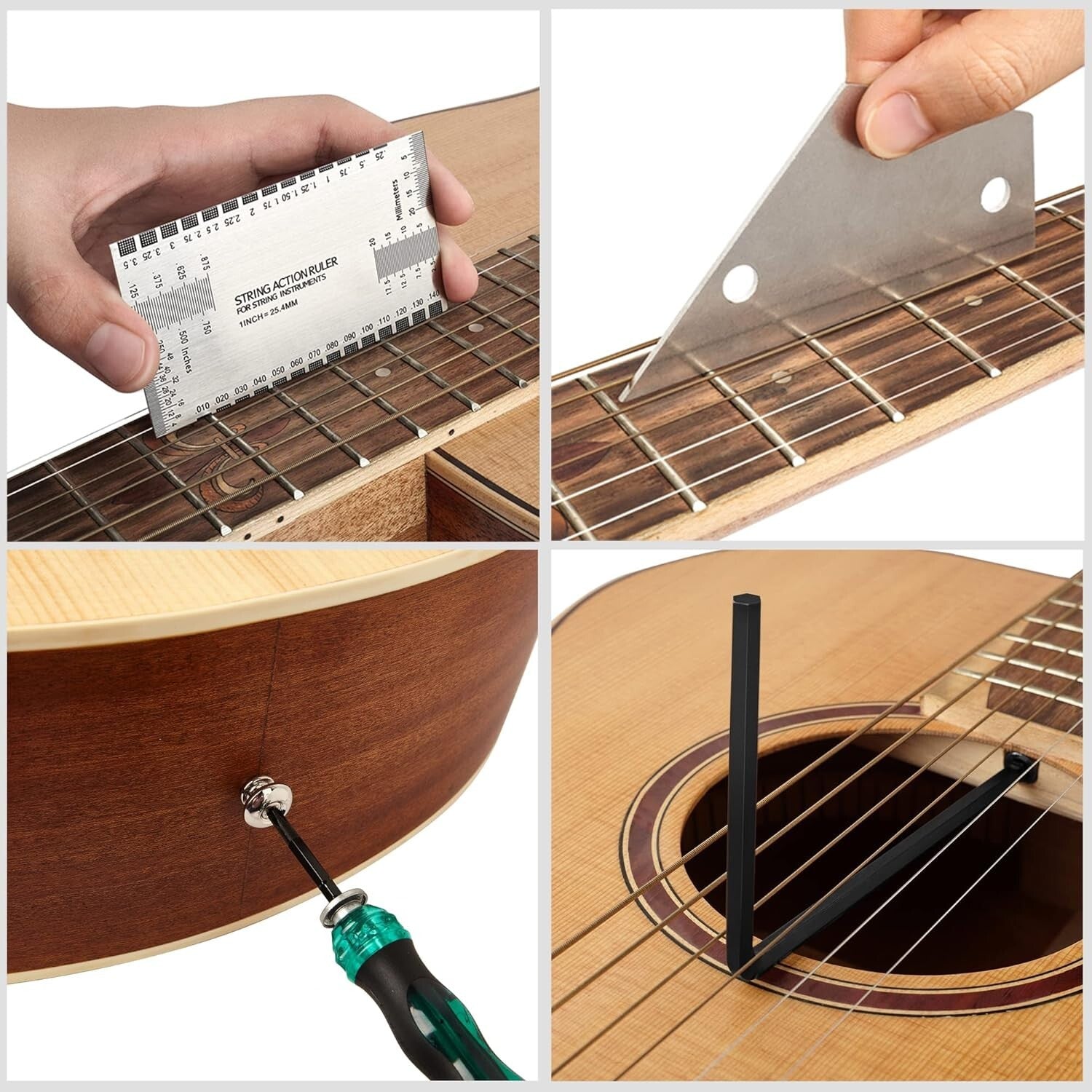 Professional Guitar Setup Kit with 65 Tools for Acoustic & Electric Instruments