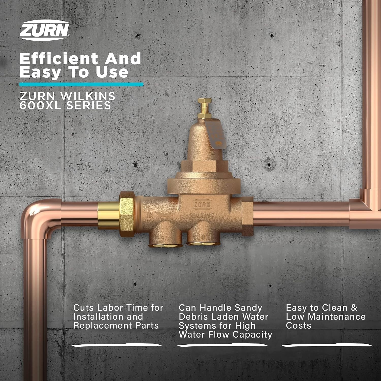 Bronze 1-1/4" 600XL Pressure Reducing Valve - Durable Water Pressure Management