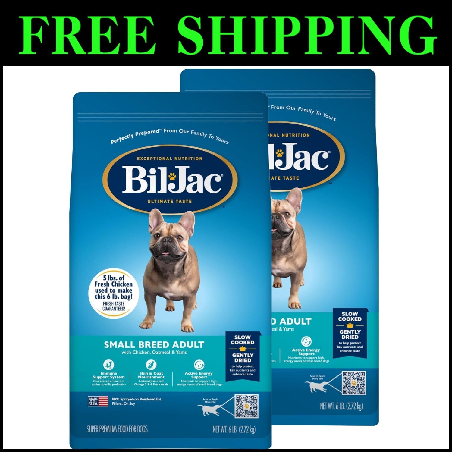 Balanced Nutrition Small Breed Dry Dog Food - 6lb Bags Featuring Real Chicken