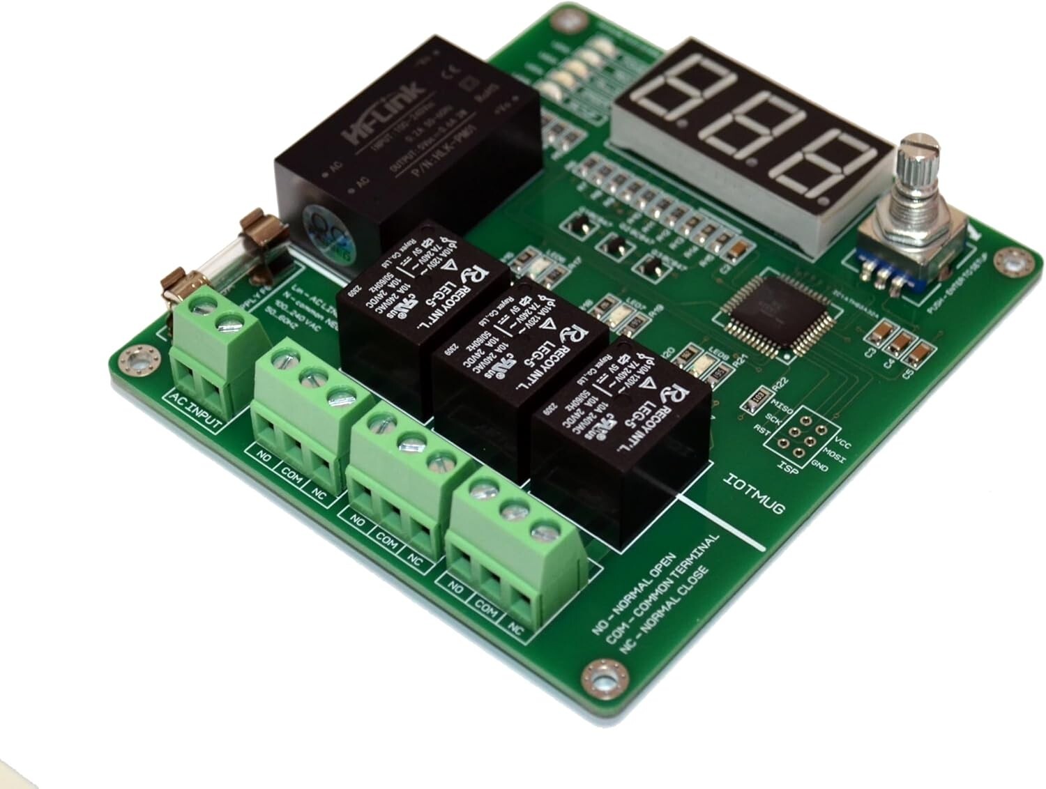 High-Efficiency 3-Channel Traffic Signal Relay with Integrated Status Indicators