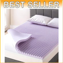 Load image into Gallery viewer, Lavender Infused King Size Memory Foam Mattress Topper with Egg Crate Design