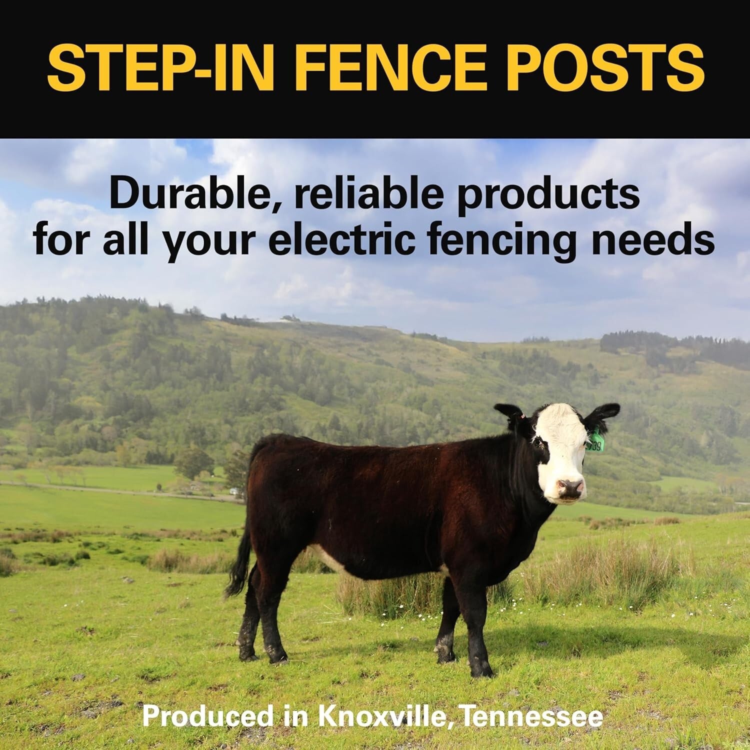 Lightweight & Durable 4-Inch Step-In Fence Post - Ideal for Electric Fencing
