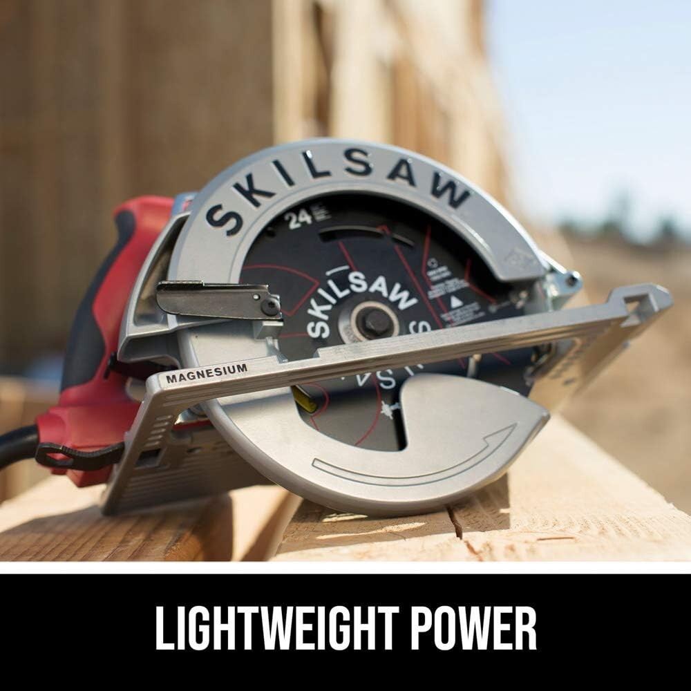 15 Amp Lightweight Circular Saw with 56-Degree Bevel - Perfect for Woodwork
