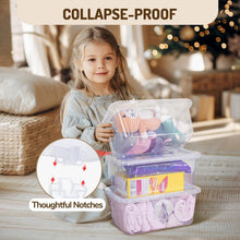 Load image into Gallery viewer, 12 Pack Clear Plastic Storage Bins with Lockable Lids - Ideal for Classroom Toys