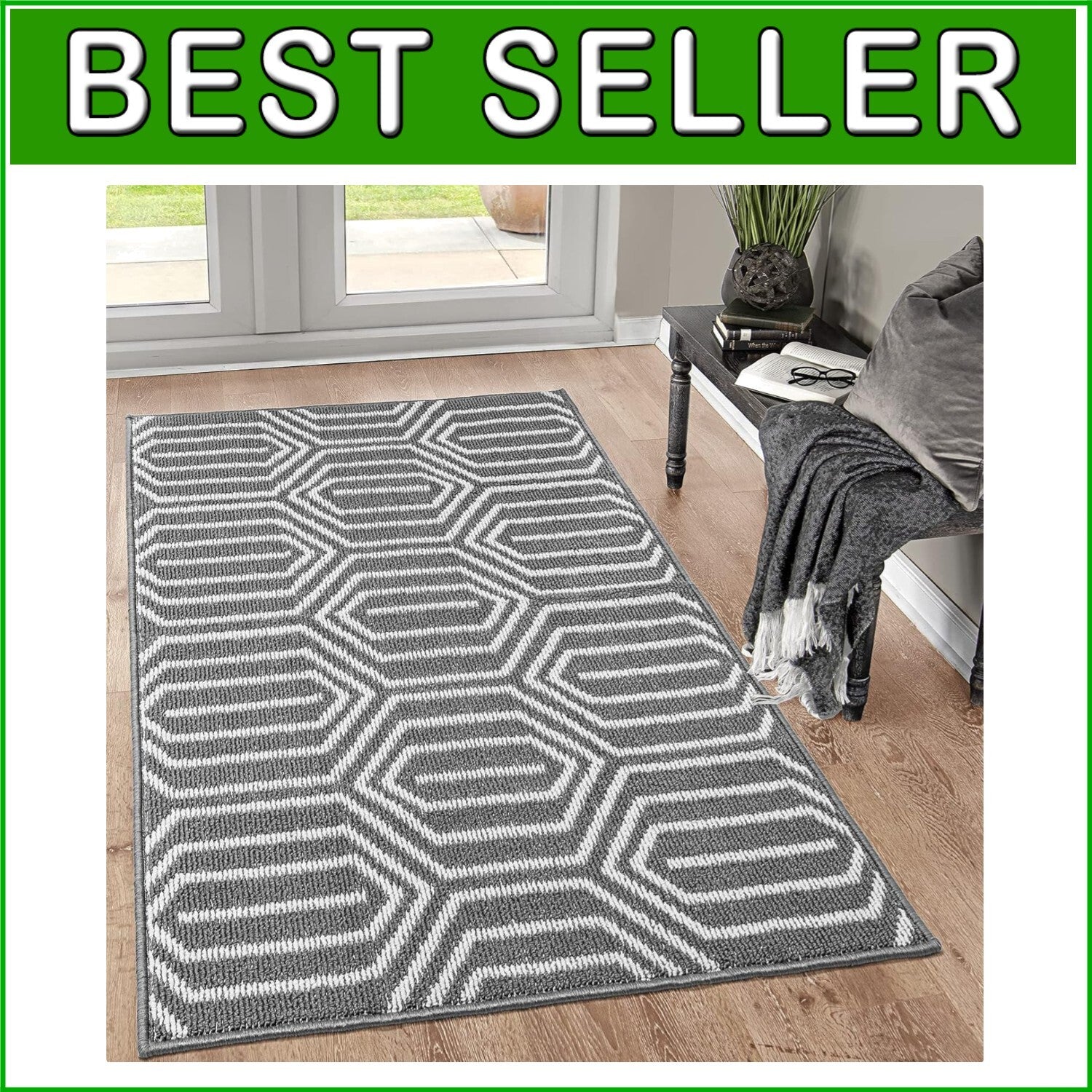 Durable Machine Washable 36"x59" Entrance Mat - Perfect for High Traffic Areas