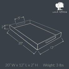 Load image into Gallery viewer, Large White Acrylic Serving Tray with Handles - Elegant Décor &amp; Organization