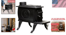 Load image into Gallery viewer, Stylish Freestanding Wood Stove - 54,000 BTU Heat Output for Cabins &amp; Homes