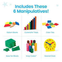 Load image into Gallery viewer, STEM-Ready Math Manipulatives Kit for Grades K-2 - 292 Pieces for Home Learning