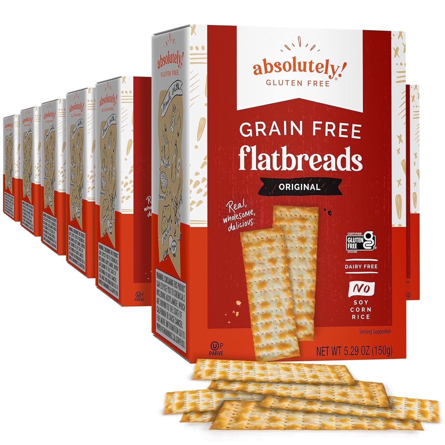 Grain-Free Crunchy Flatbreads - Convenient 12-Pack for Health-Conscious Snackers