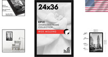 Load image into Gallery viewer, Wide Molding 24x36 Black Frame for Vertical/Horizontal Display - Modern Chic