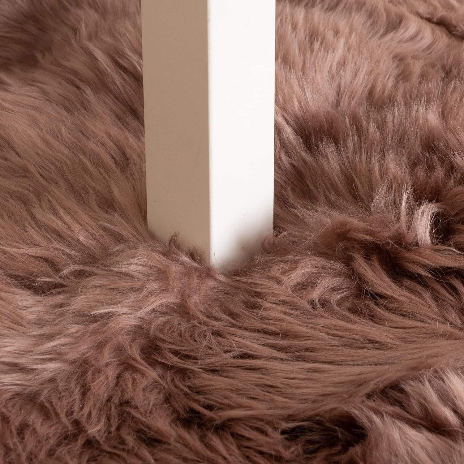 Luxurious 2' x 6' Genuine Sheepskin Rug - Soft & Natural Tan Area Decor