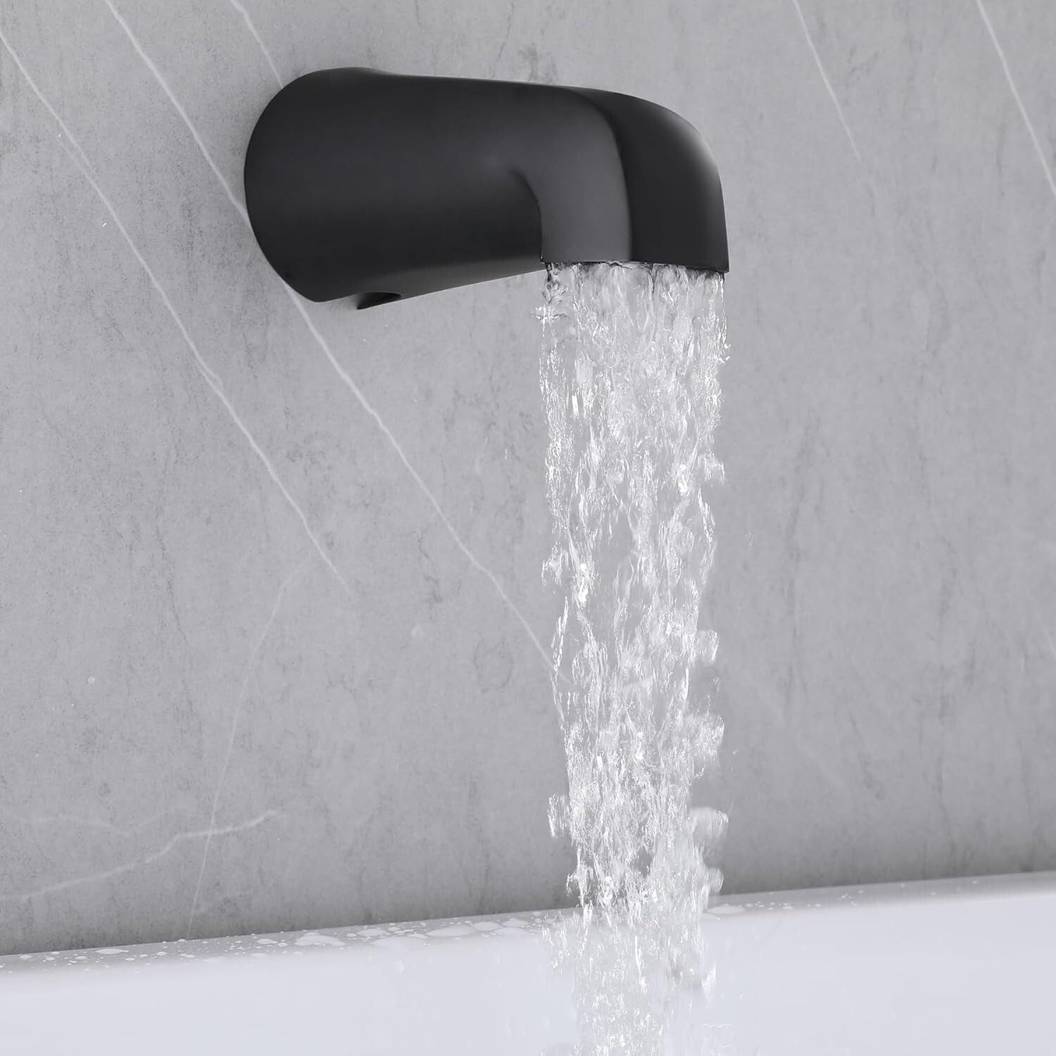 All-in-One Shower Tub Kit: 3 Handles, 8 Settings & Elegant Matte Black Finish