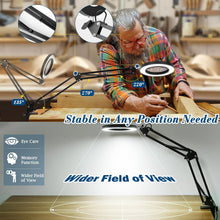 Load image into Gallery viewer, Stepless Dimmable 10X Magnifying Floor Lamp with 3 Color Modes &amp; LED Light