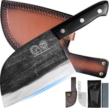 Load image into Gallery viewer, Handmade Serbian Chef Knife - 6.7 Inch Full Tang with Portable Leather Sheath