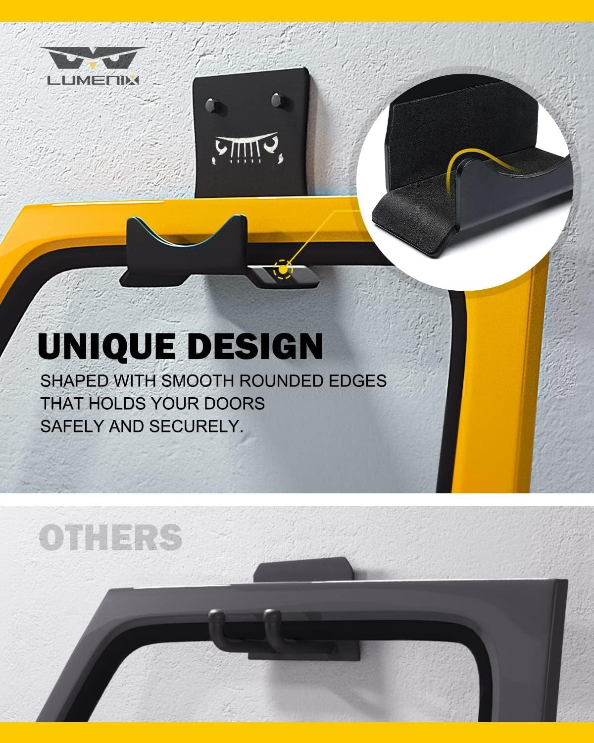 Heavy Duty Jeep Door Storage Hangers - Rust Resistant Bracket Set for All Models