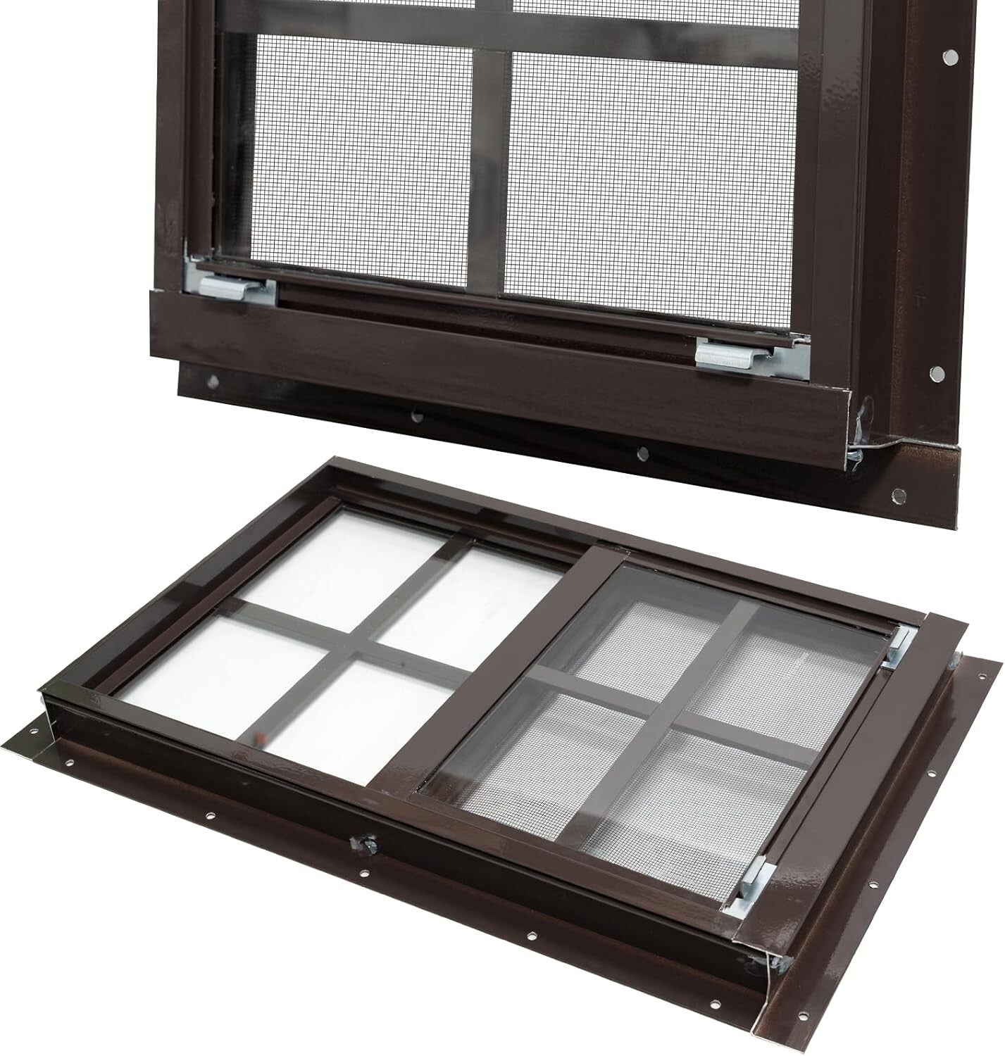 Aluminum Framed 2 Pack Shed Windows 12x18 - Perfect for Playhouses & Garages