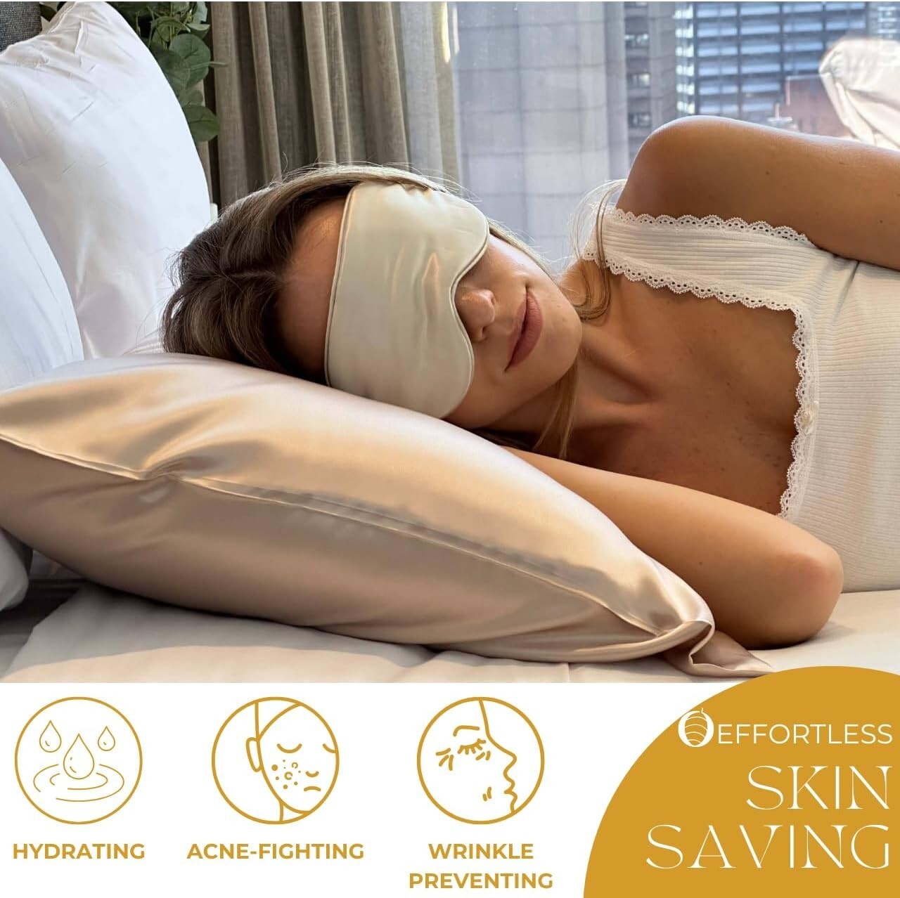 Cooling Sleep Experience: 23 Momme 100% Silk Pillowcases for Healthy Skin