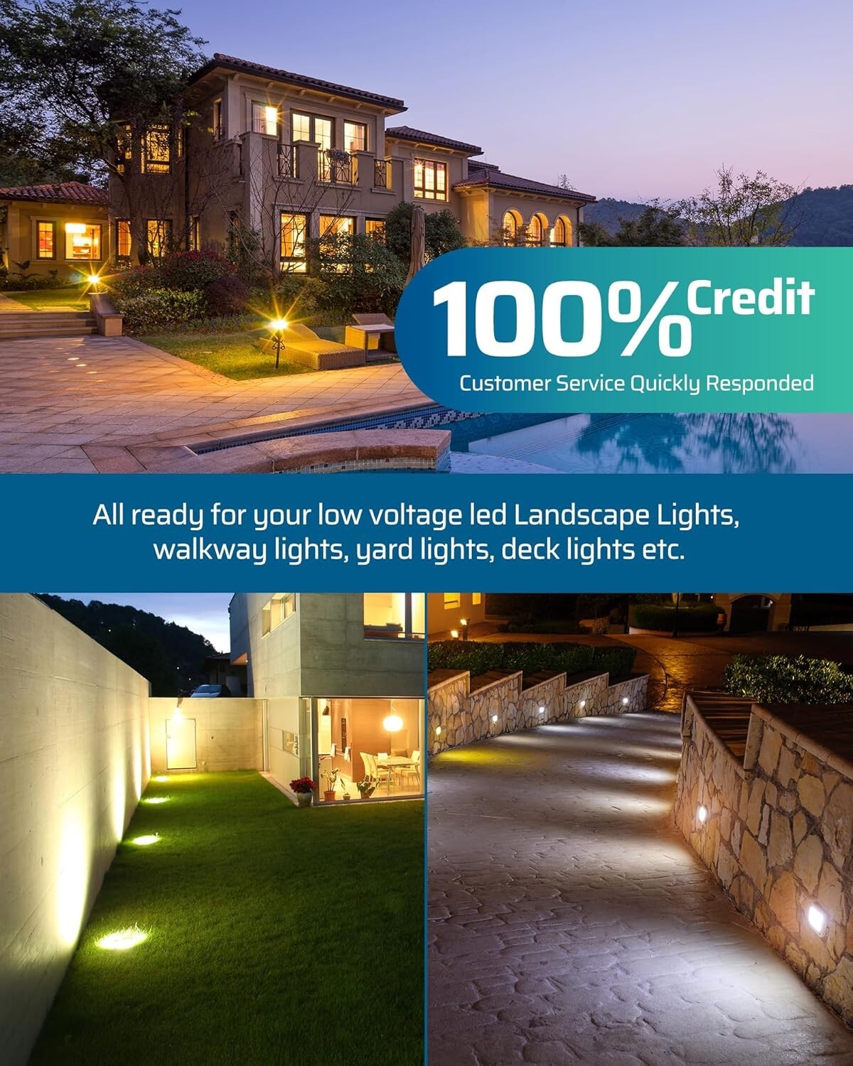 120W Weatherproof Landscape Transformer with Timer and Built-in Photocell Sensor